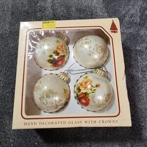 Vintage Christmas by Krebs vintage Christmas ornaments glass painted RM